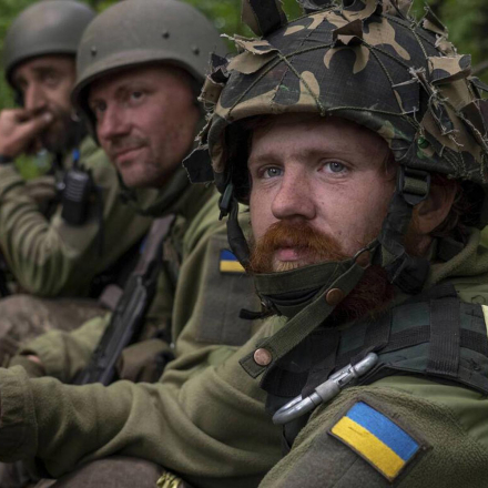 An Ukrainian soldier